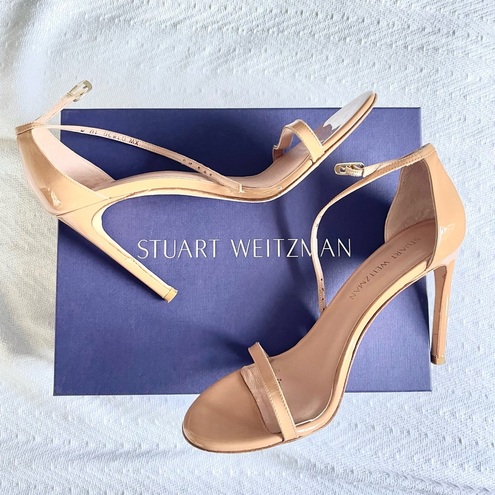Stuart Weitzman Nudistsong Strappy Heel, size 10